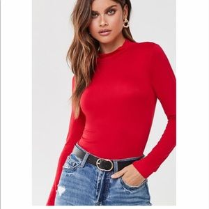 Mock Long Sleeve Forever 21 Shirt